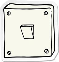 sticker of a cartoon light switch vector