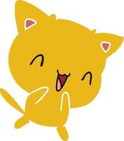 cartoon of cute kawaii cat vector