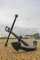 Bremerhaven Bremen Germany 2010 Large metal anchor museum Bremerhaven Fishing port Germany. photo