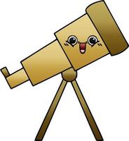 gradient shaded cartoon telescope vector