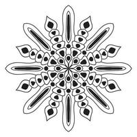 Cute Mandala. Ornamental round doodle flower isolated on white background. vector