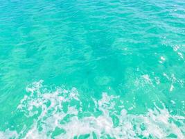 Blue turquoise water waves ocean and sea texture pattern Mexico. photo