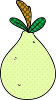 quirky comic book style cartoon pear vector