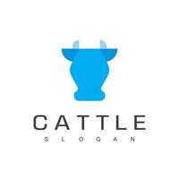 Cow Or Bull Head For Cattle Logo vector