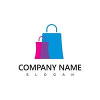 plantilla de diseño de logotipo de tienda en línea. diseño de vector de bolsa de compras. símbolo del mercado digital