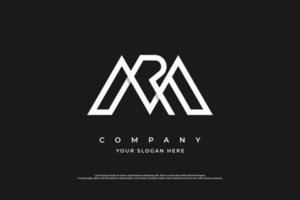 Stylish Initial Letter RM Logo or MR Logo Design Vector