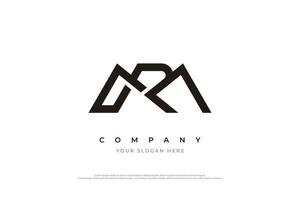 Initial Letter RM Logo or MR Monogram Logo Design Vector