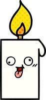 comic book style cartoon lit candle vector