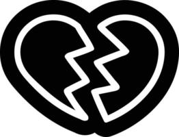 broken heart icon vector