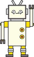 cute cartoon robot vector