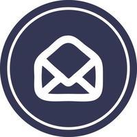 envelope letter circular icon vector