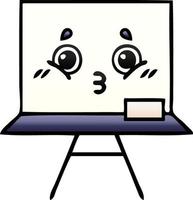 gradient shaded cartoon white board vector