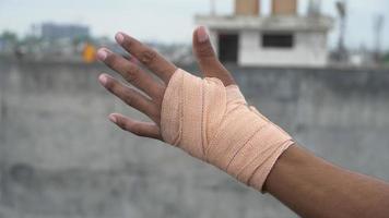 injured hand bandage image hd. photo