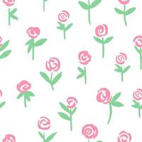 Floral vector seamless rustic pattern.