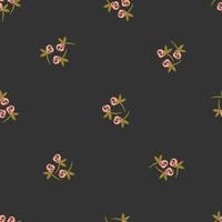 Trendy boho illustration with floral rustic pattern on white background. vector