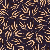 Seamless  dark beige pattern with bouquets drawn in a flat style for gift wrapping vector