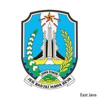 Coat of Arms of East Java is a Indonesian region. Vector emblem