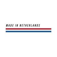 Made in Netherlands, badge or label with flag isolated vector