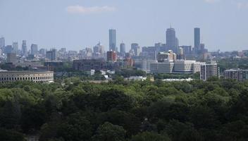 The skyline of Boston, MA, on a sunny day photo