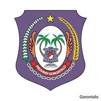 escudo de armas de gorontalo es una región de indonesia. emblema vectorial vector