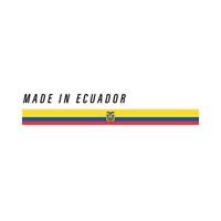 Made in Ecuador, badge or label with flag isolated vector