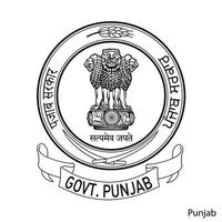 Coat of Arms of Punjab is a Indian region. Vector emblem