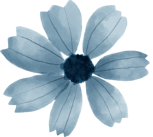 blu fiore floreale acquerello per decorazione png