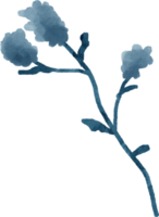 blauw bloem bloemen waterverf voor decoratie png