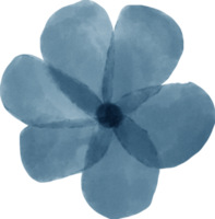 blauw bloem bloemen waterverf voor decoratie png