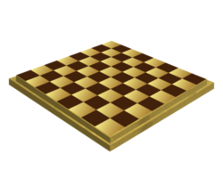 renderização 3d de tabuleiro de xadrez em perspectiva png