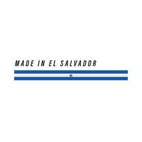 Made in El Salvador, badge or label with flag isolated vector