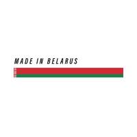 Made in Belarus, badge or label with flag isolated vector