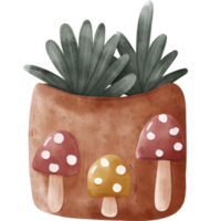 Watercolor Plant Pot png