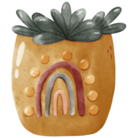 Watercolor Plant Pot png