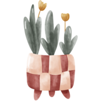 Watercolor Plant Pot png