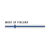 Made in Finland, badge or label with flag isolated vector