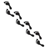 Human foot steps . Vector illustration