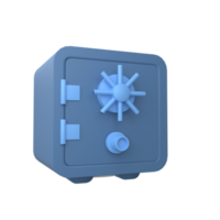 safe box 3d illustration rendering png