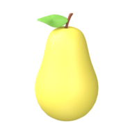 poire rendu 3d illustration png