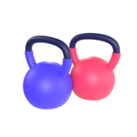 renderização de ilustração 3d de kettlebell png