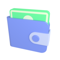 wallet 3d illustration rendering png