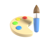 Farbpalette 3D-Darstellungsrendering png