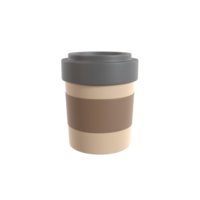 Representación de ilustración 3d de taza de café png