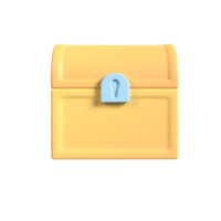 treasure box 3d illustration rendering png