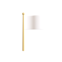 white flag 3d illustration rendering png