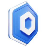 Chainlink link insigne crypto rendu 3D png