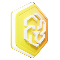 unus sed leo badge leo crypto rendu 3d png