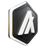 algorand algo badge crypto renderização em 3d png