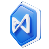 axie Infinity Axes badge cripto renderização em 3d png