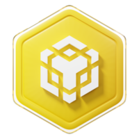 badge bnb crypto rendu 3d png